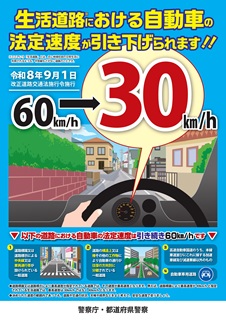 法定速度引き下げチラシ 法定速度引き下げチラシ