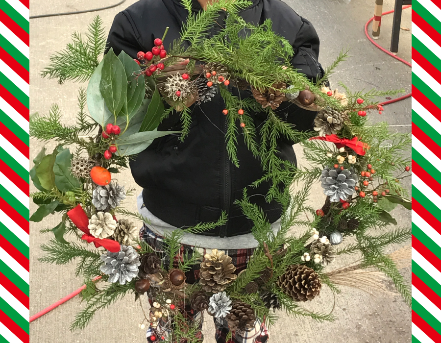 すてきなクリスマスリース作り