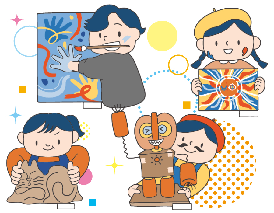 子どもと先生の作品展