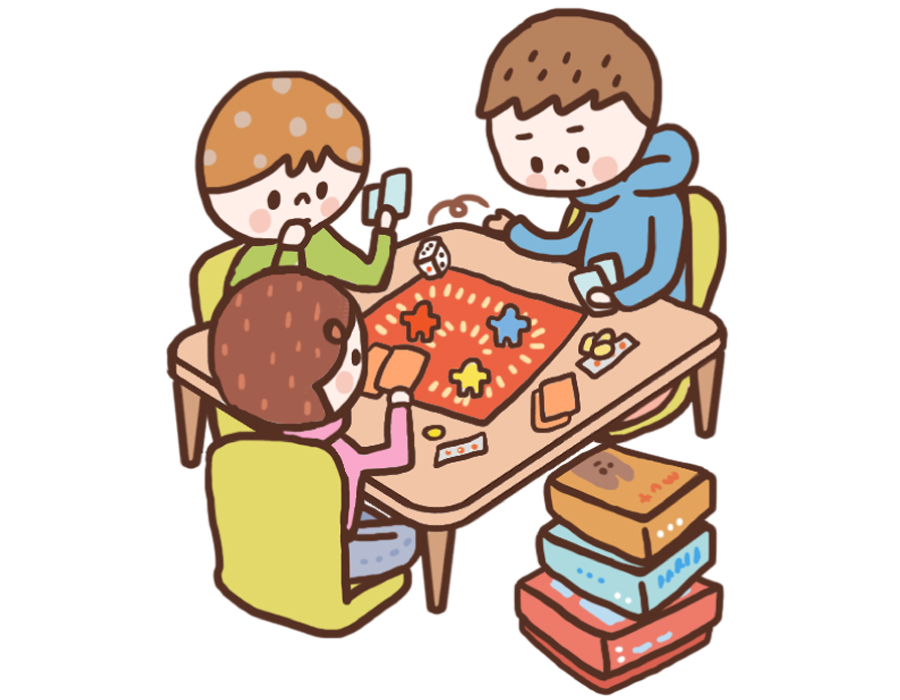 図書館でボードゲーム