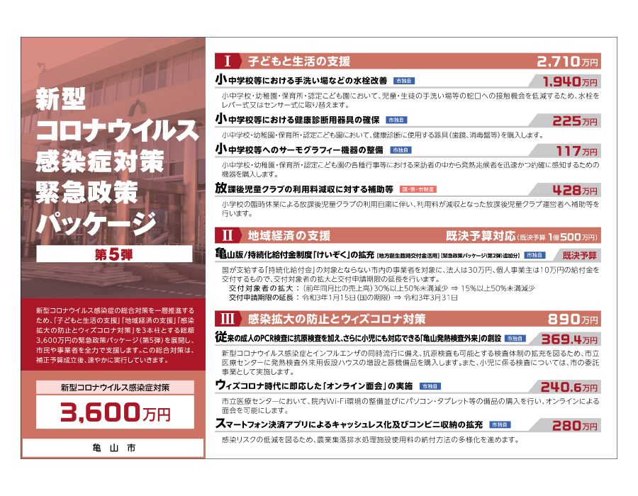 緊急政策パッケージ（第５弾）