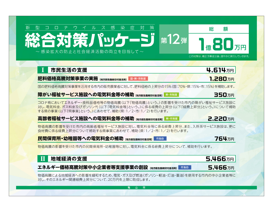 総合対策パッケージ（第12弾）