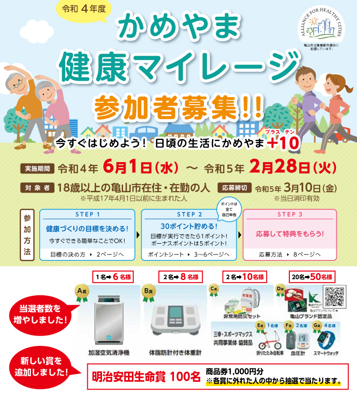 かめやま健康マイレージ かめやま健康マイレージ